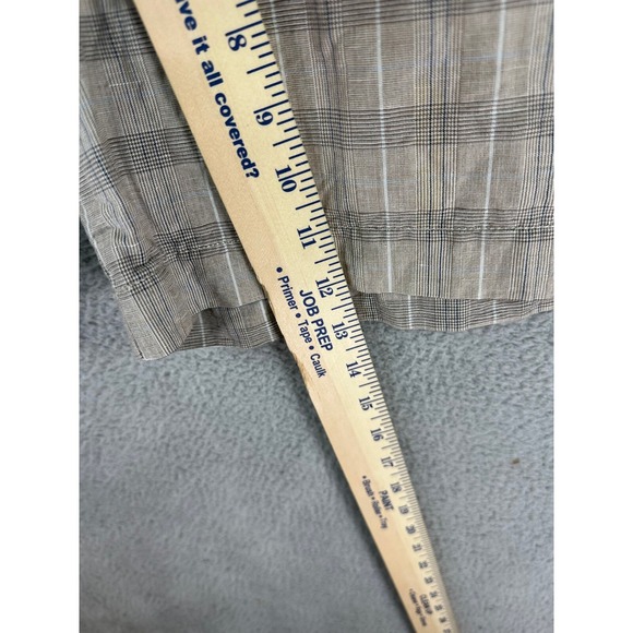 Banana Republic Linen Blend Gray Casual Chino Shorts Size 36 Plaid Men Golf - Picture 4 of 9